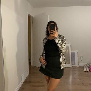 Zara button up printed top